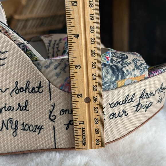 SOLD Alice & Olivia wedges unique sandals ankle strap shoes - Picture 9 of 14